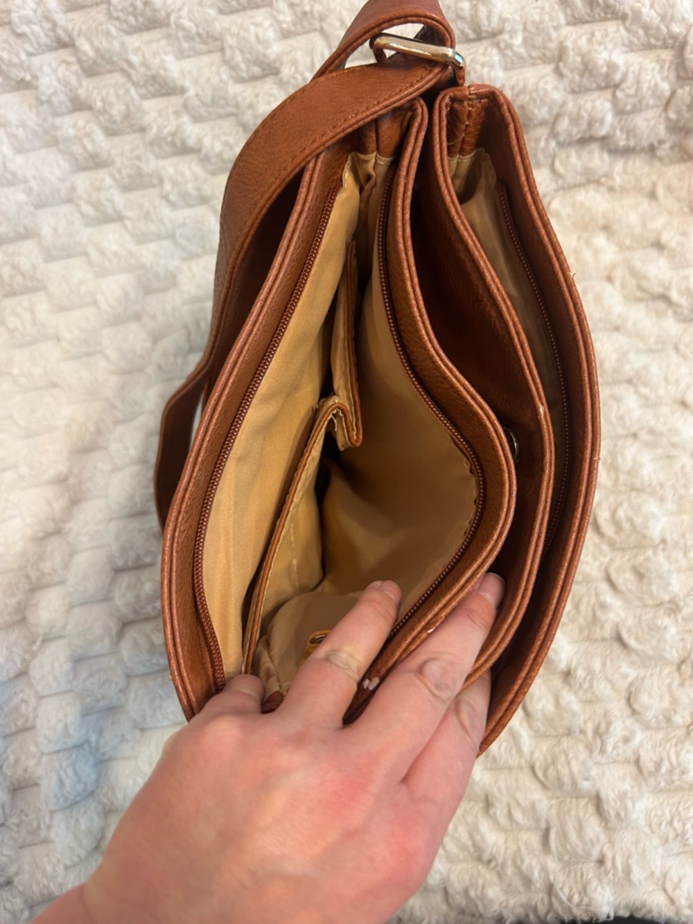 Michael Kors Brown Bag  with Gold MK Emblem - Picture 4 of 8